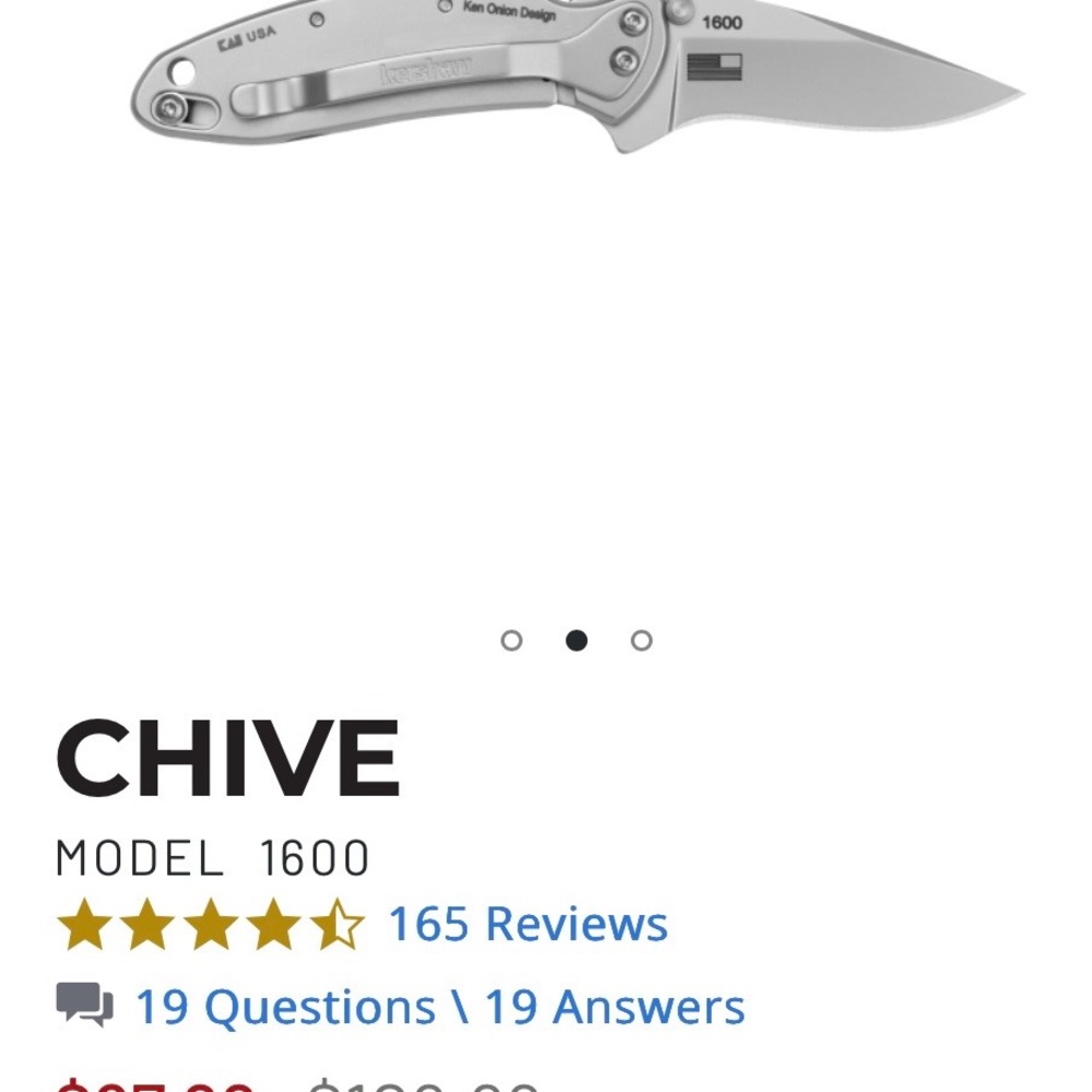 Kershaw 1600 Folding Pocket Knife - Silver - Picture 7 of 10